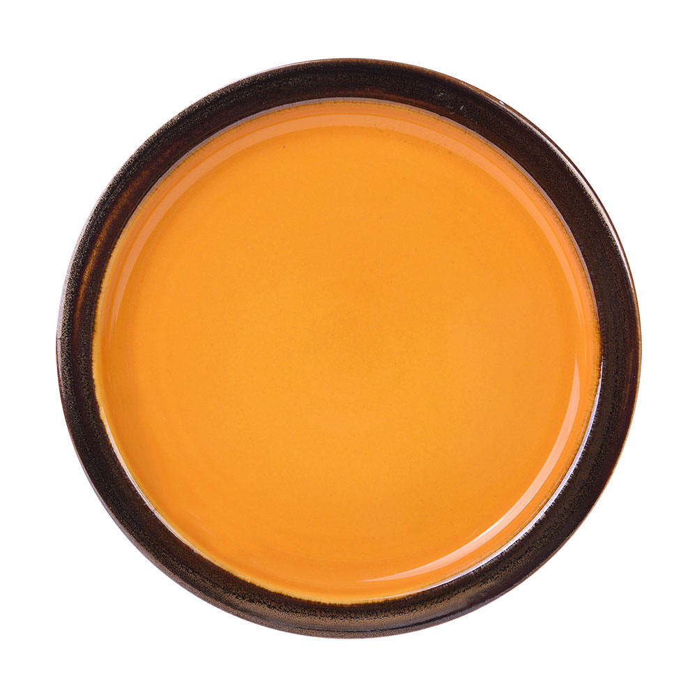 27440 - Prato raso em cerâmica Ø27,5cm cor amarelo