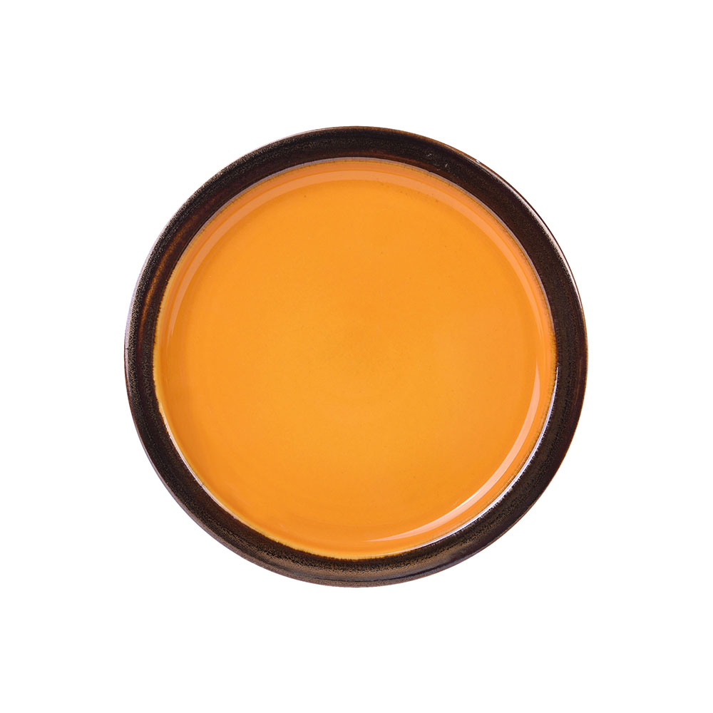 27448 - Prato de sobremesa em cerâmica Ø21cm cor amarelo
