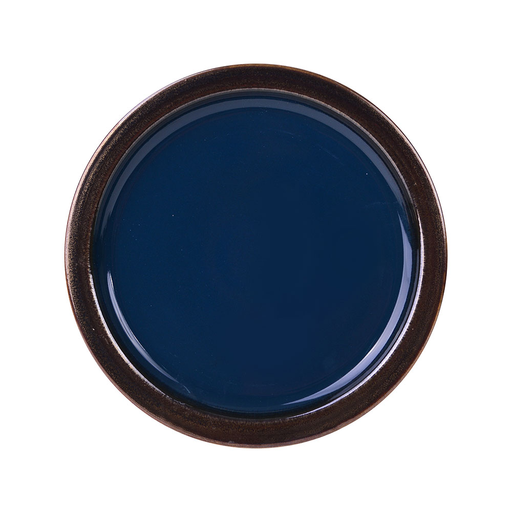 27449 - Prato de sobremesa em cerâmica Ø21cm cor azul