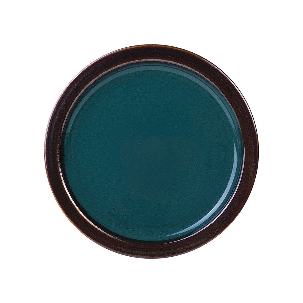 27450 - Prato de sobremesa em cerâmica Ø21cm cor verde